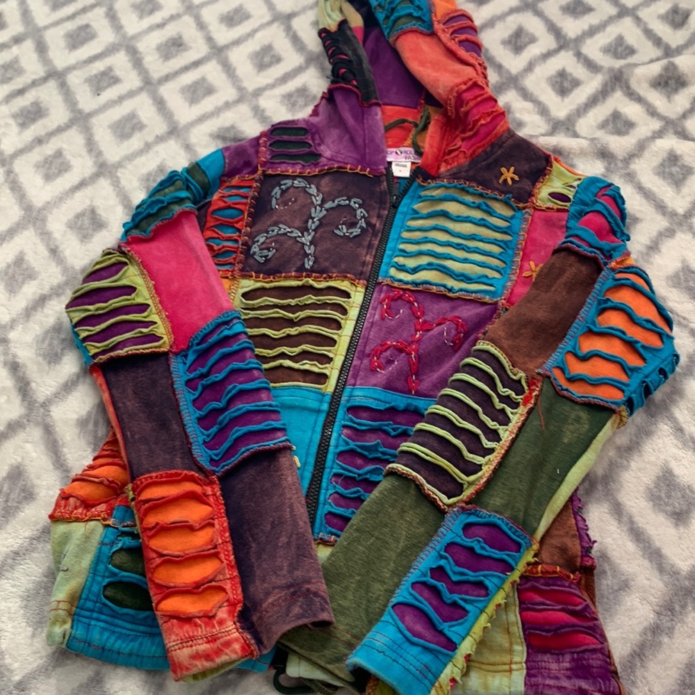Patchwork hippie jacket
